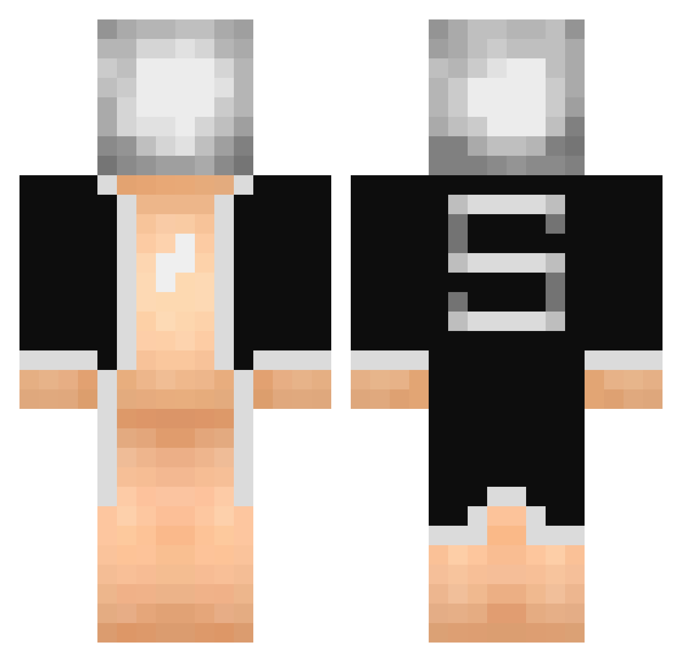 SasukesSohn Minecraft skin, front and back view