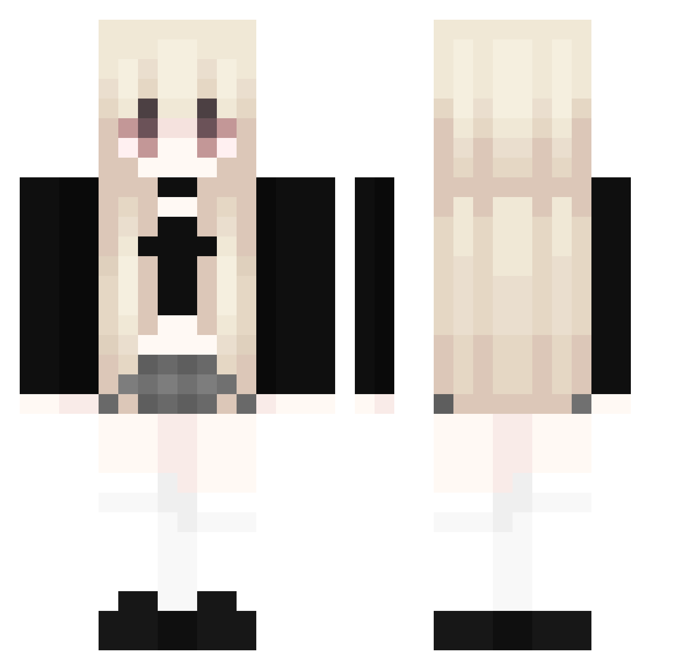 Capitaly Minecraft skin, front and back view