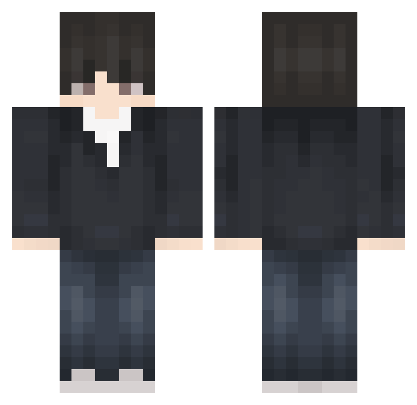 tyissmelly1 Minecraft skin, front and back view