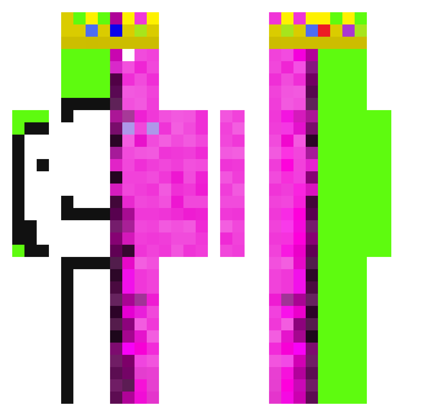 DanyK13 Minecraft skin, front and back view