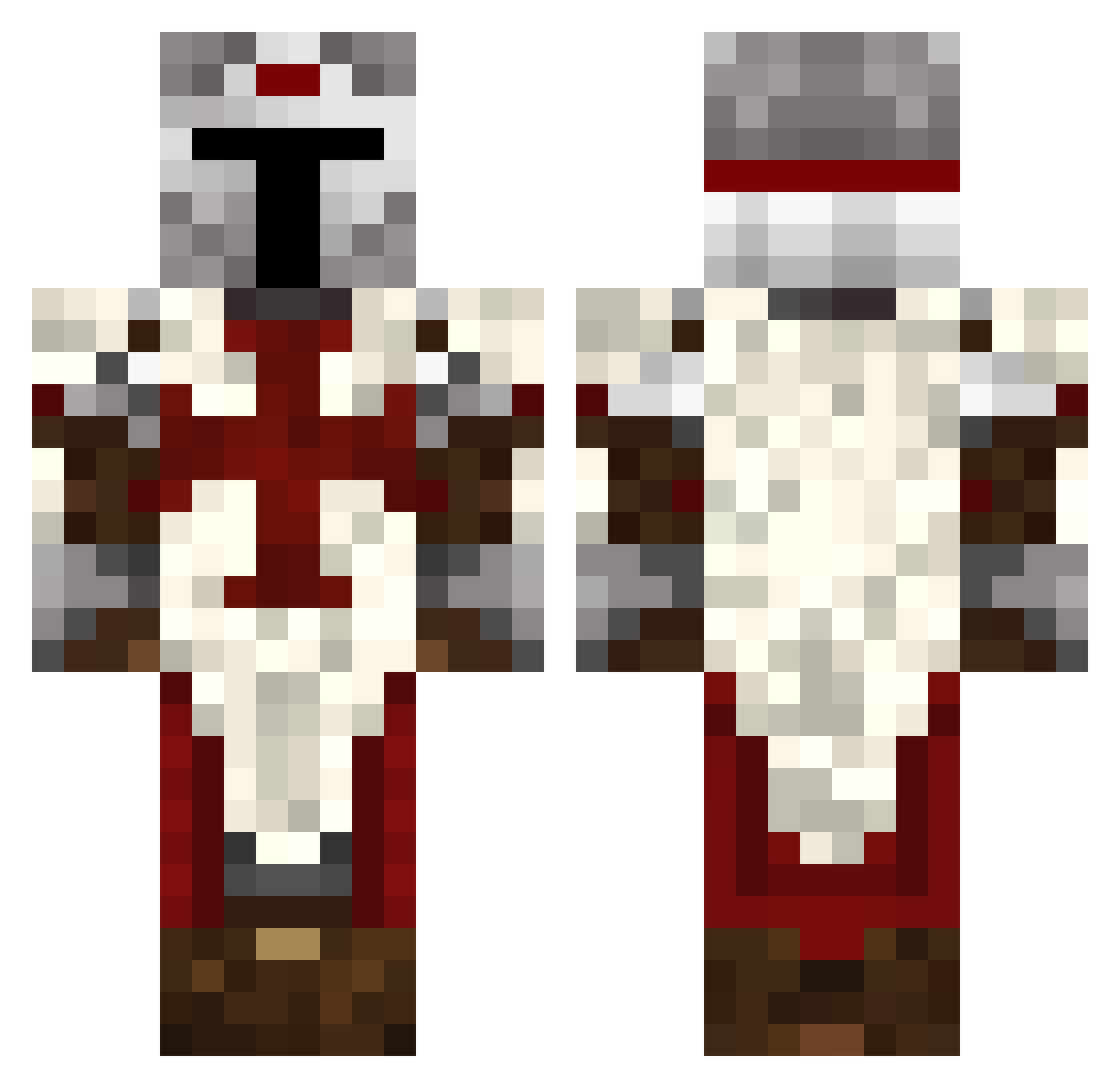 templem Minecraft skin, front and back view