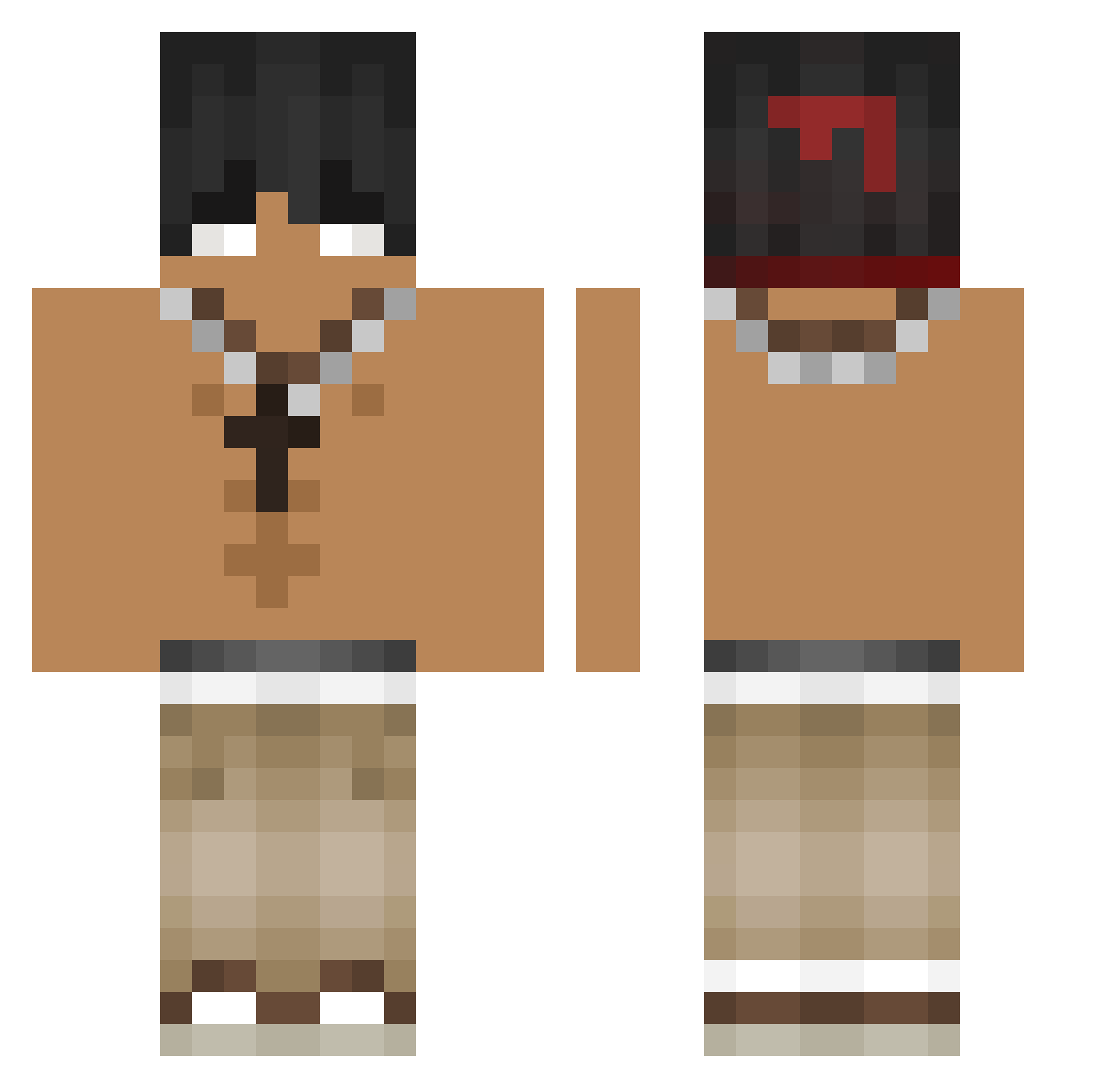 sllTheuzz Minecraft skin, front and back view