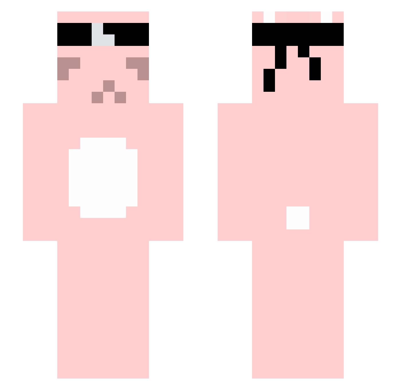 ScienceBook Minecraft skin, front and back view
