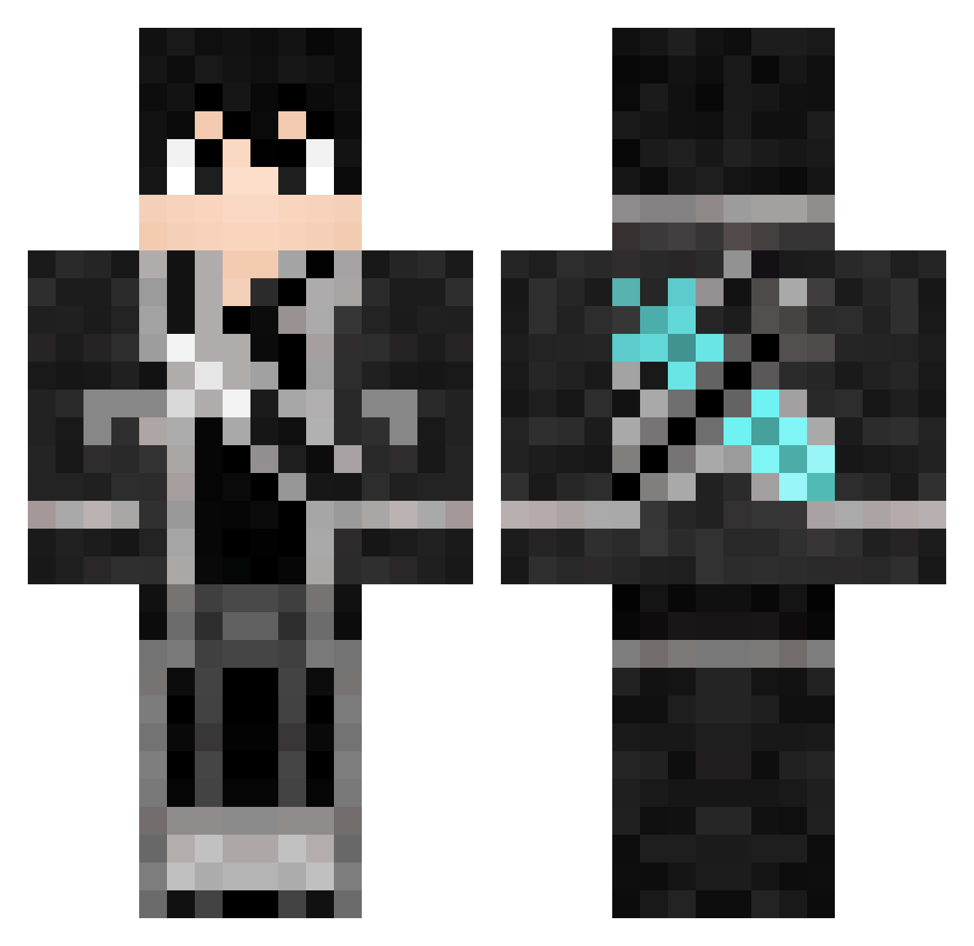 jxmesvxney Minecraft skin, front and back view