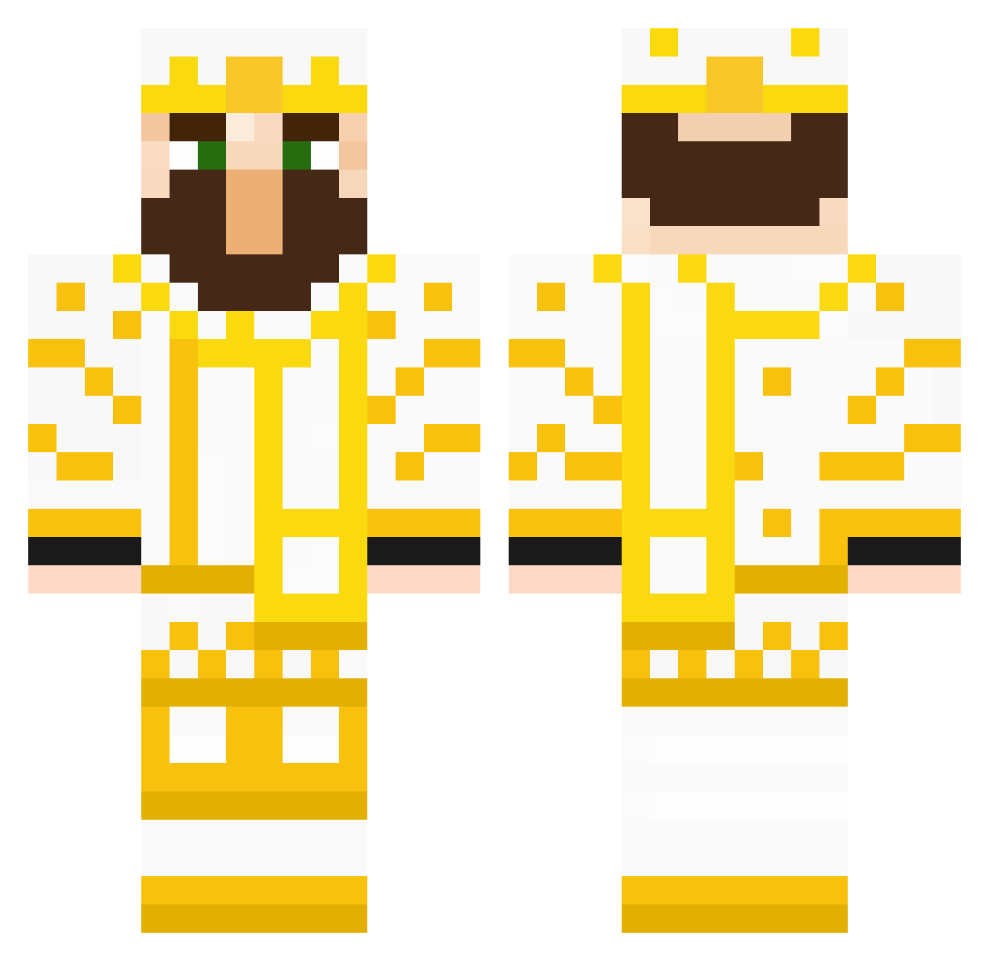 sneaax1 Minecraft skin, front and back view