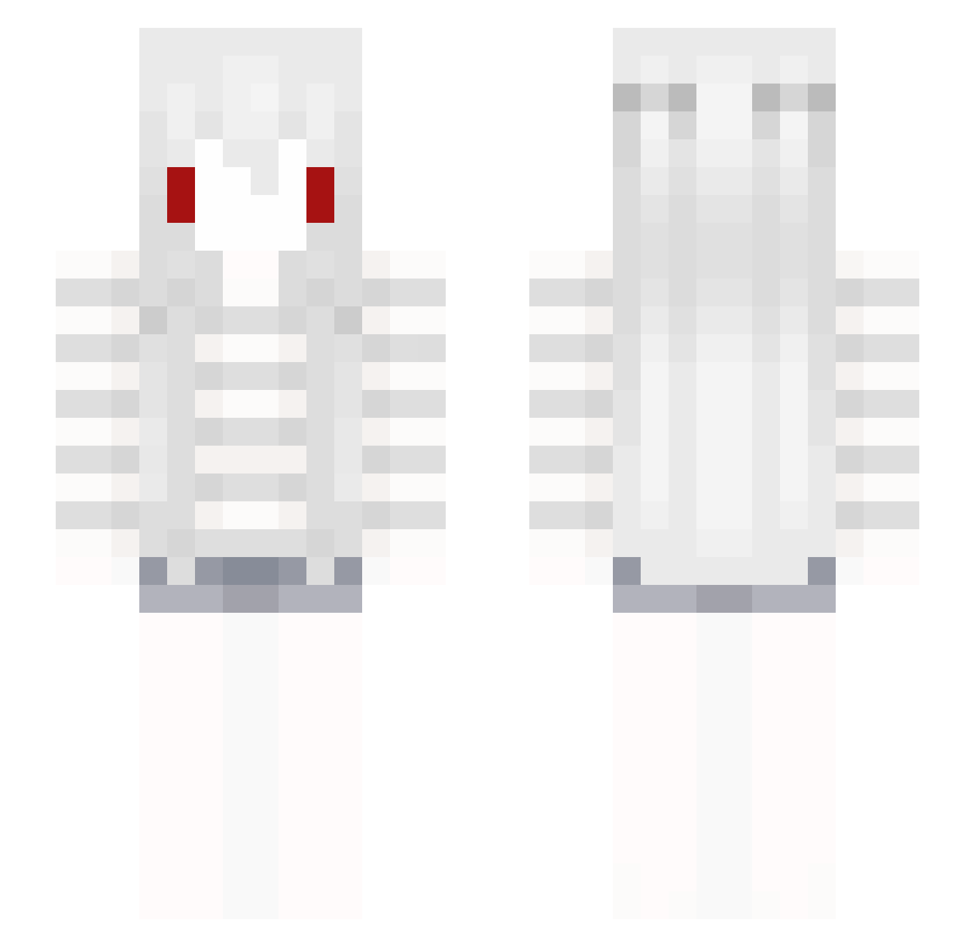 pupwf Minecraft skin, front and back view