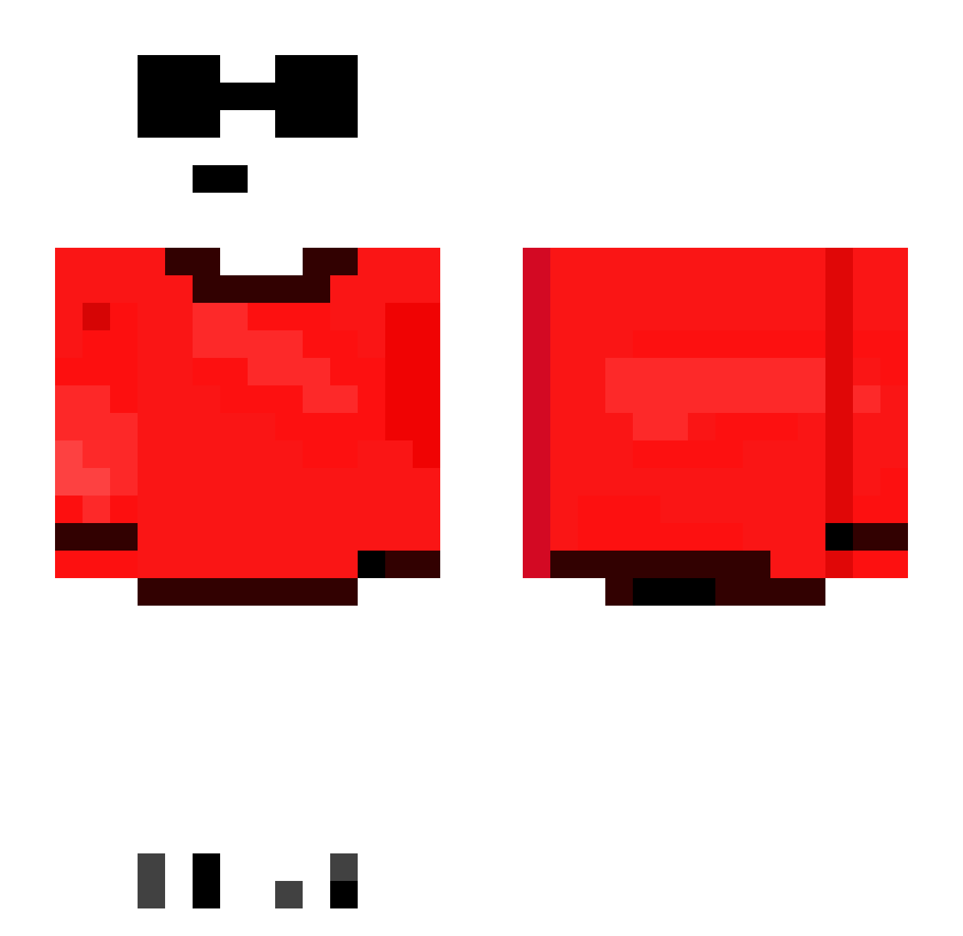 Theoxlfo Minecraft skin, front and back view