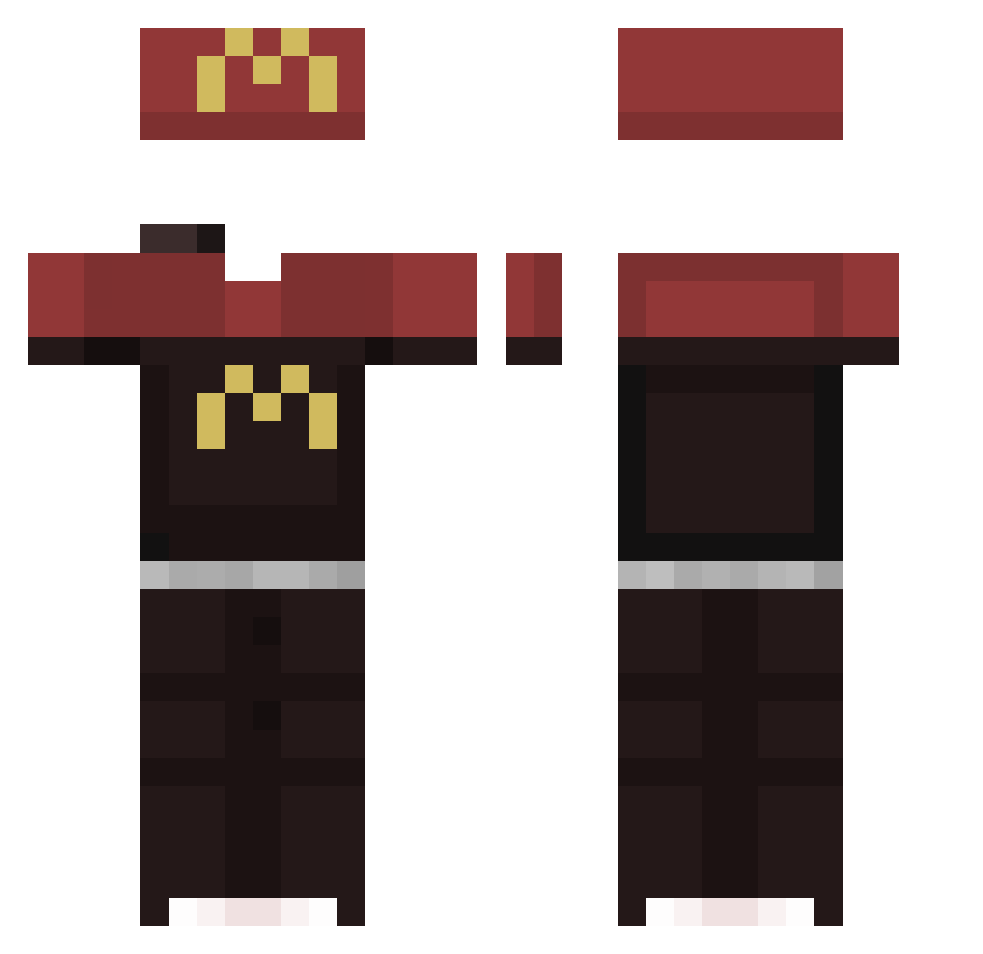 Szparek_ Minecraft skin, front and back view