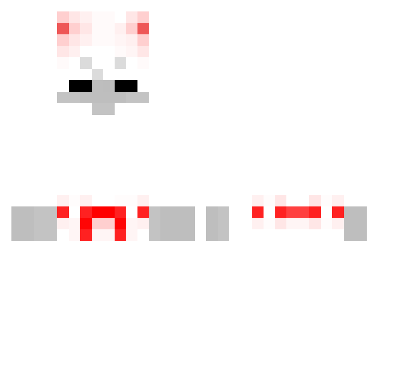 PoppePillys Minecraft skin, front and back view
