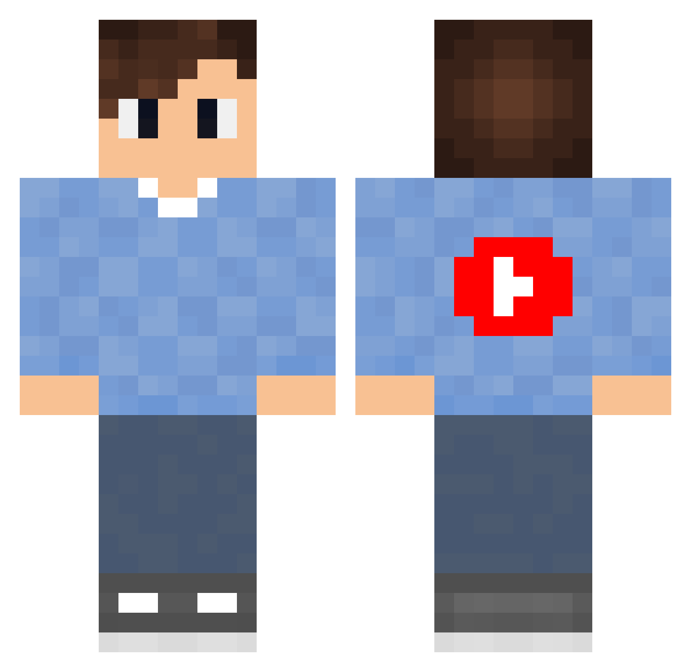 RADAS4326 Minecraft skin, front and back view