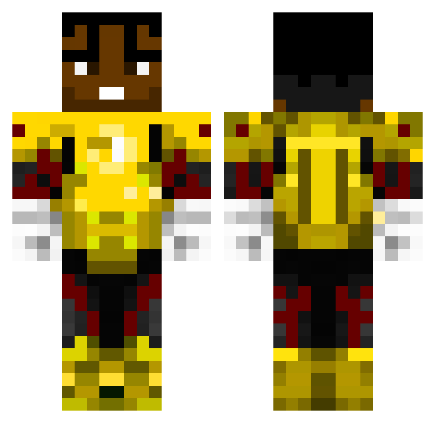 the_HG Minecraft skin, front and back view