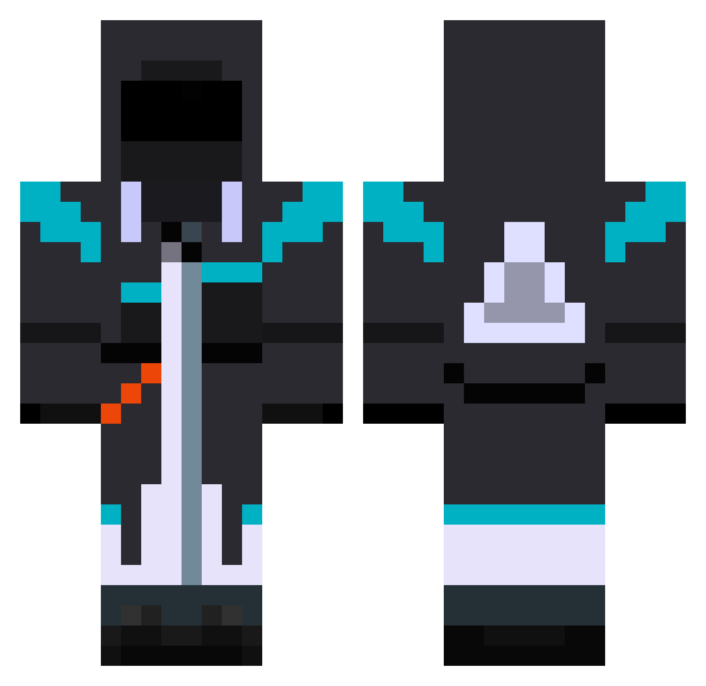 GhostOfBabel Minecraft skin, front and back view