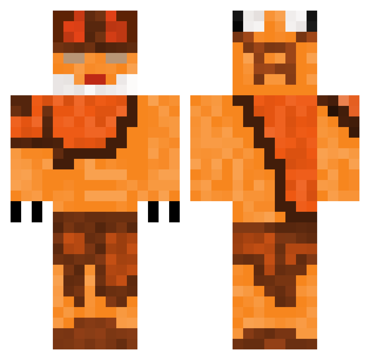 MlodyGri Minecraft skin, front and back view
