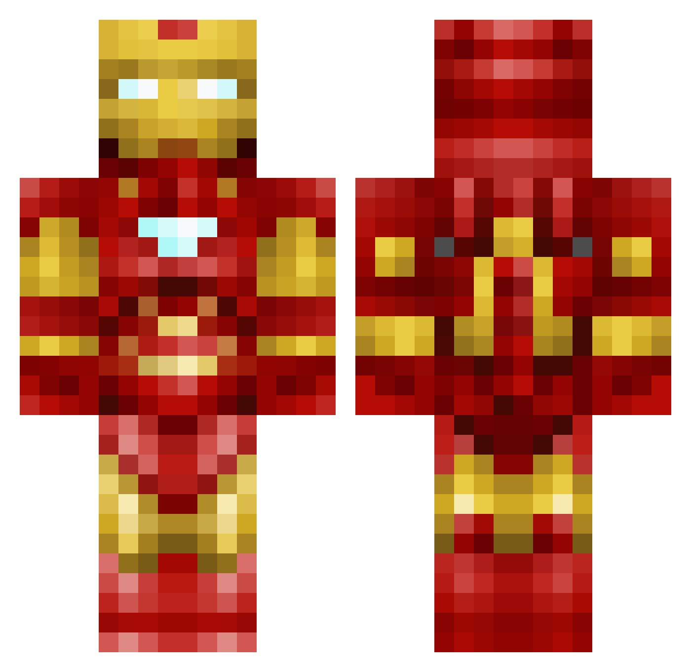 Daffi Minecraft skin, front and back view