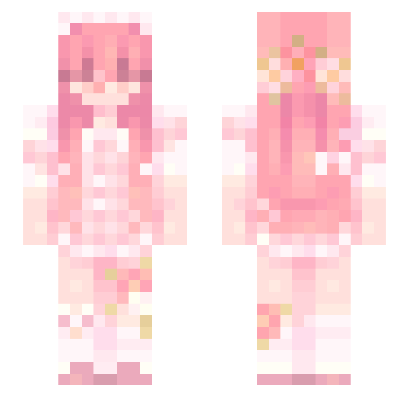 taexyll Minecraft skin, front and back view