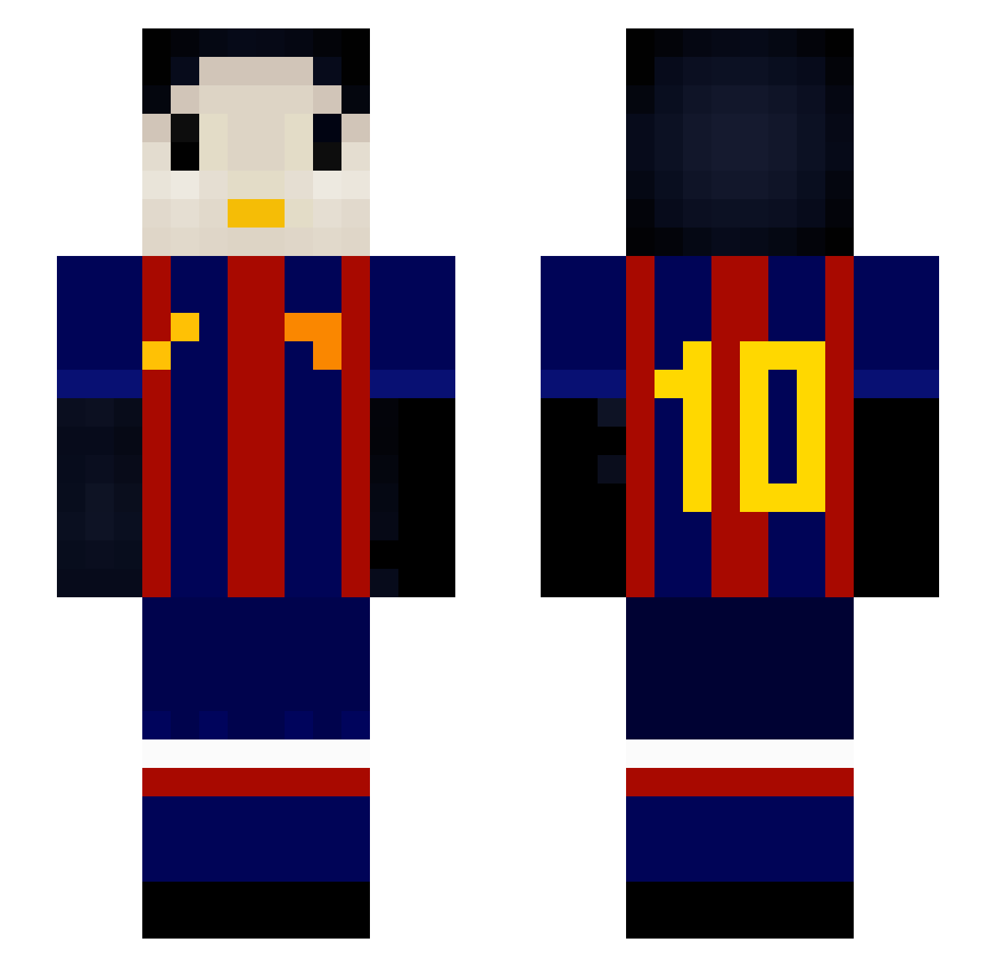 FLAMESKULL_ Minecraft skin, front and back view
