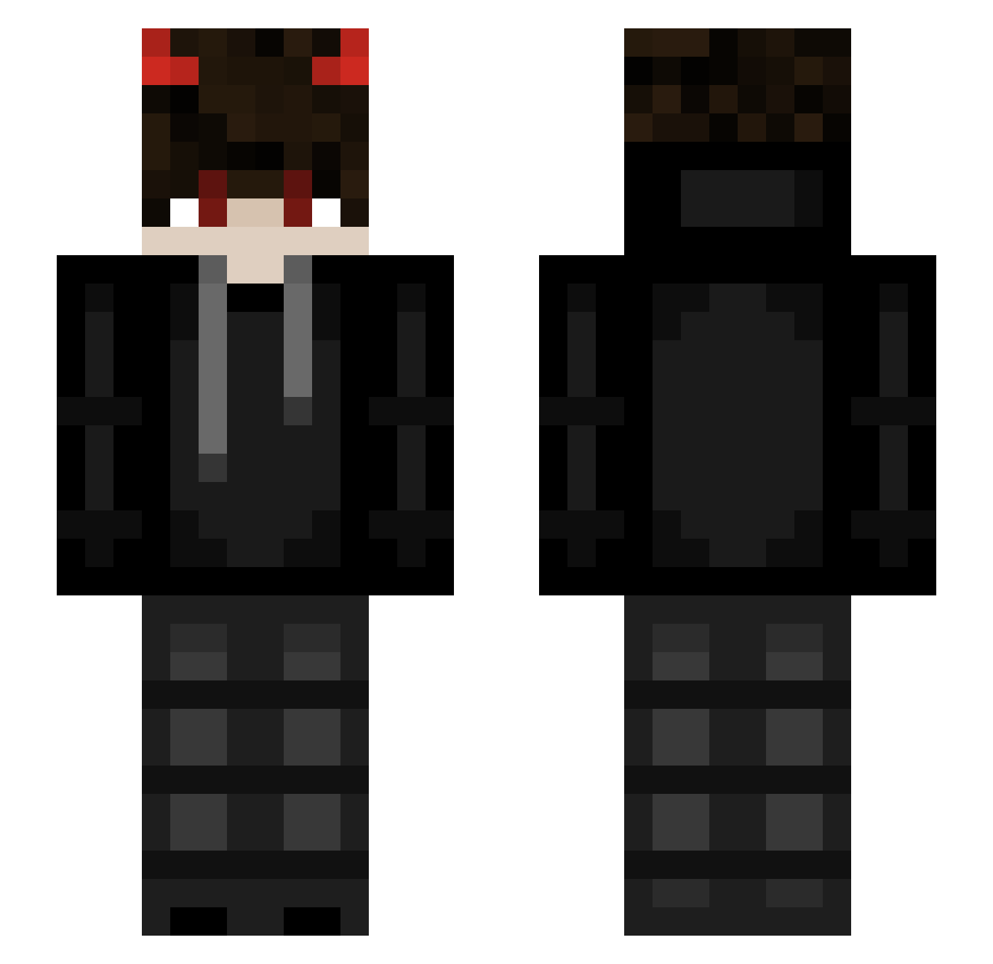 HushedSphinx238 Minecraft skin, front and back view