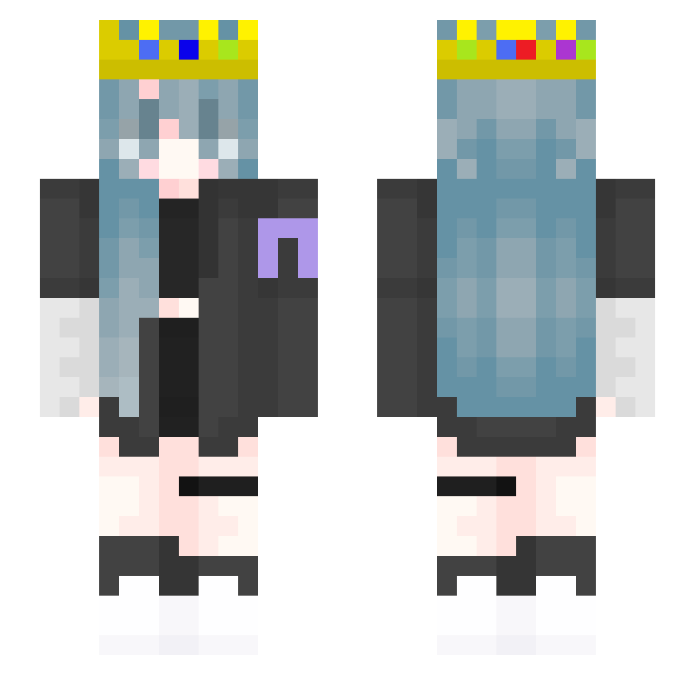 Rkxfl_ Minecraft skin, front and back view