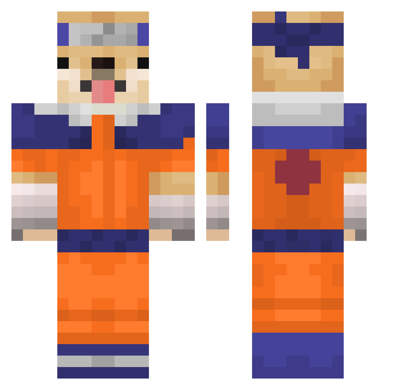 Suixing9 Minecraft skin, front and back view