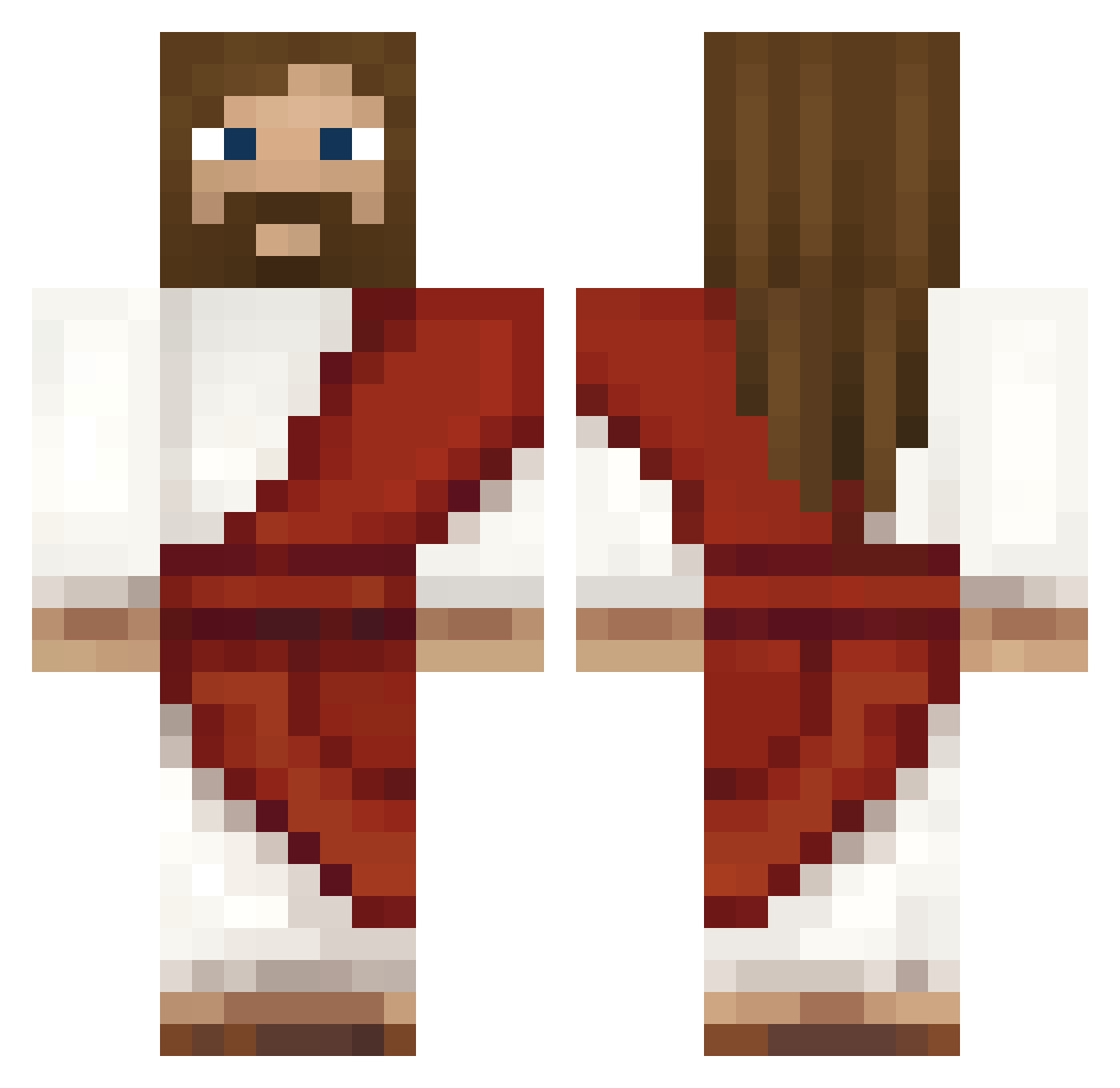 Imil666 Minecraft skin, front and back view