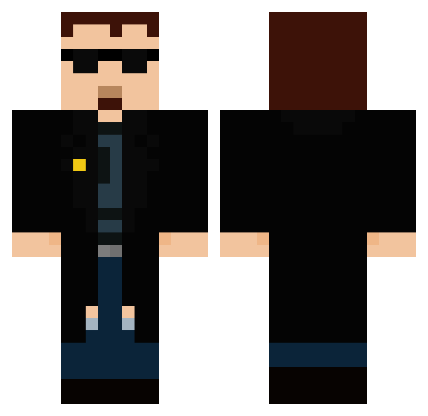 zigarropunki Minecraft skin, front and back view