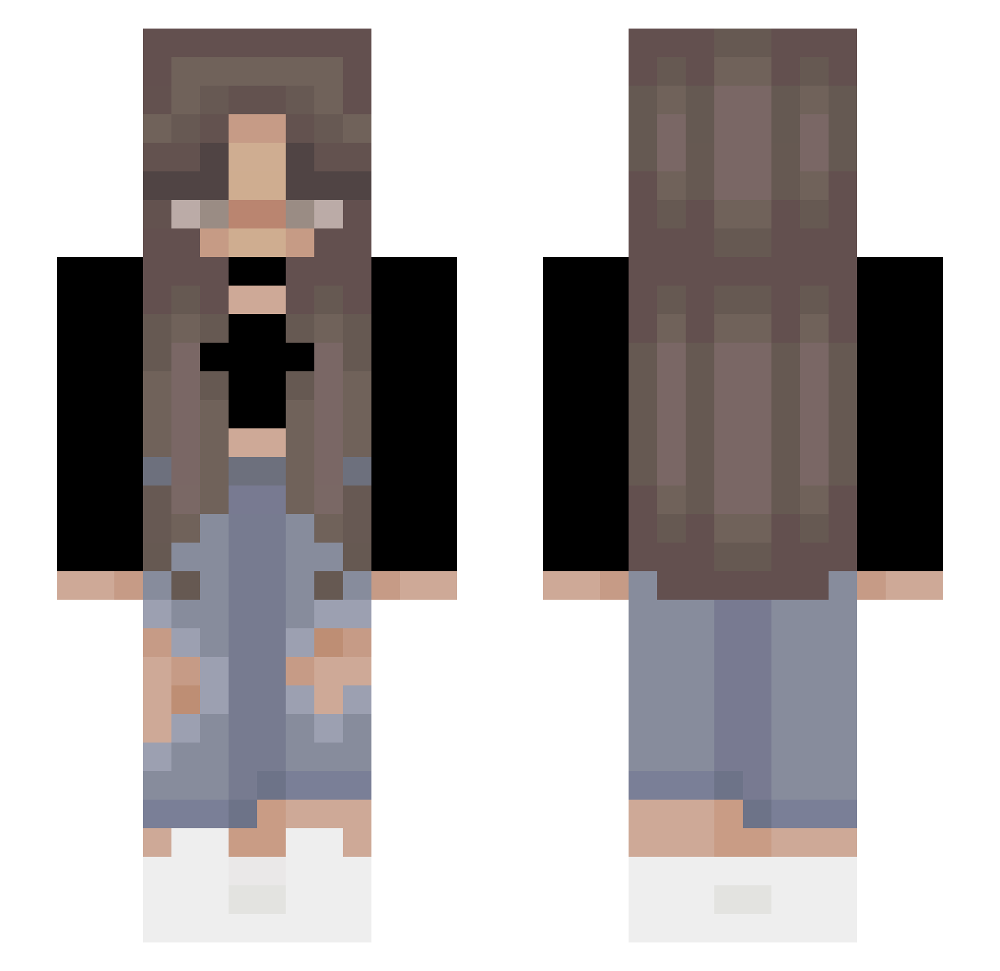 Ritumitu Minecraft skin, front and back view