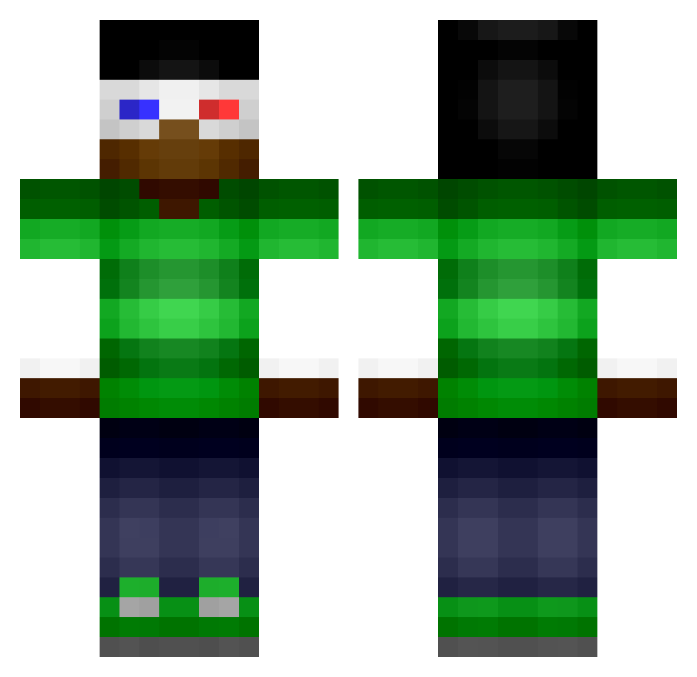 Realest_Ryan Minecraft skin, front and back view