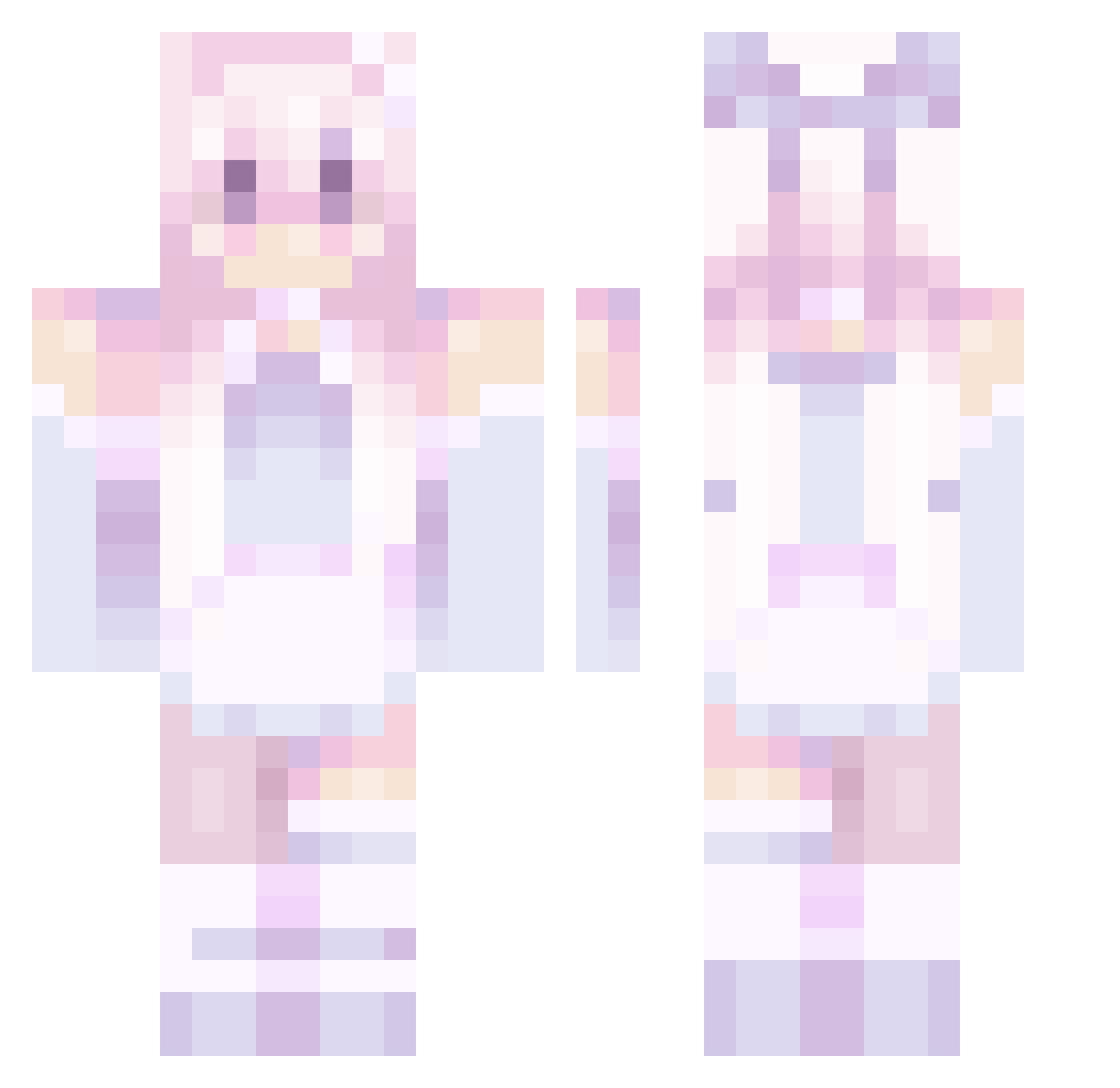 XxKitty_StarxX Minecraft skin, front and back view