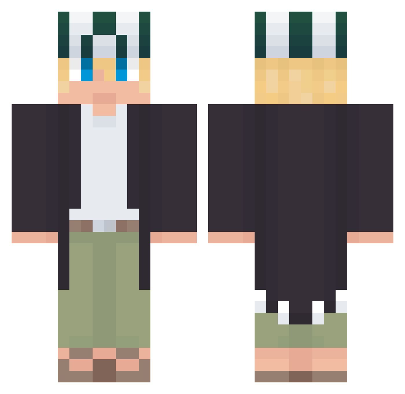 ZUXYYYY Minecraft skin, front and back view