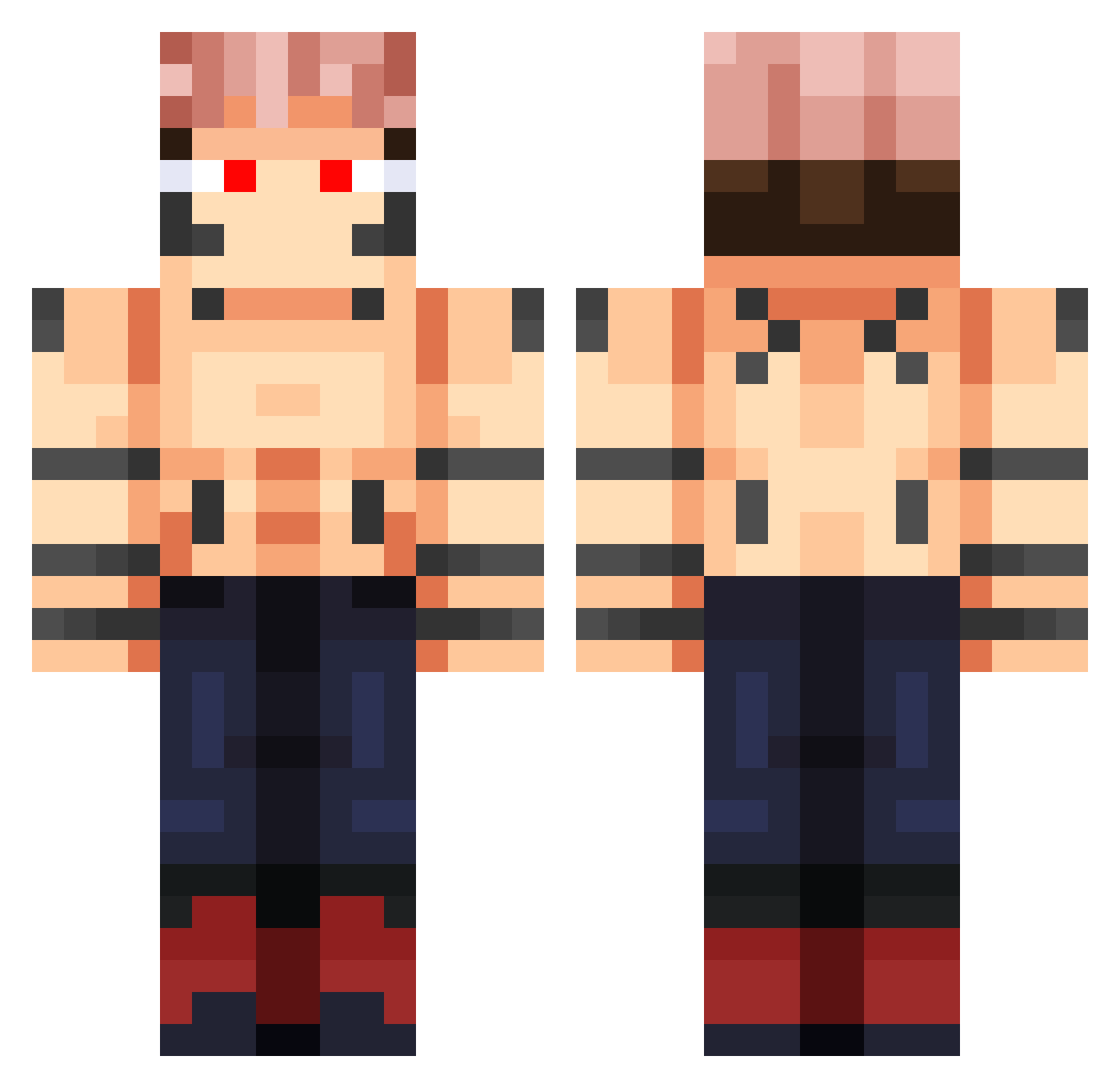 benqnt Minecraft skin, front and back view