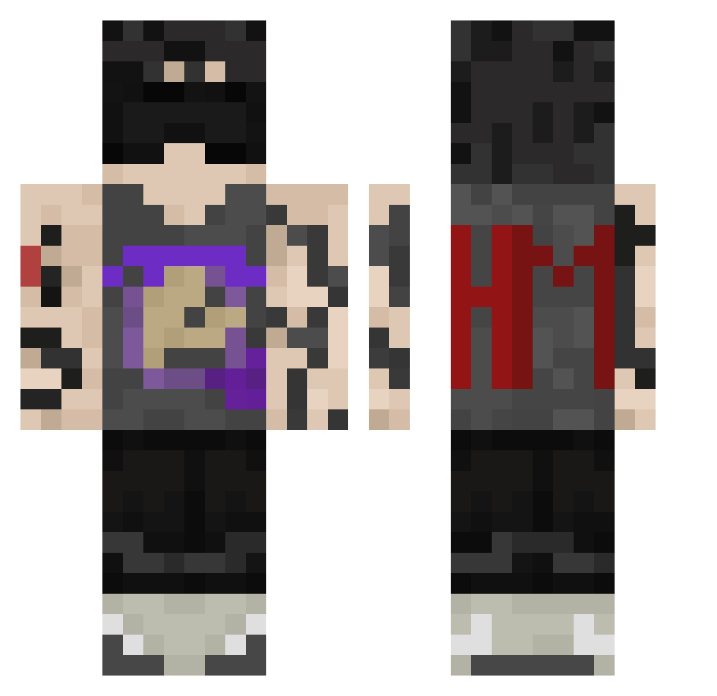 p9trefy Minecraft skin, front and back view