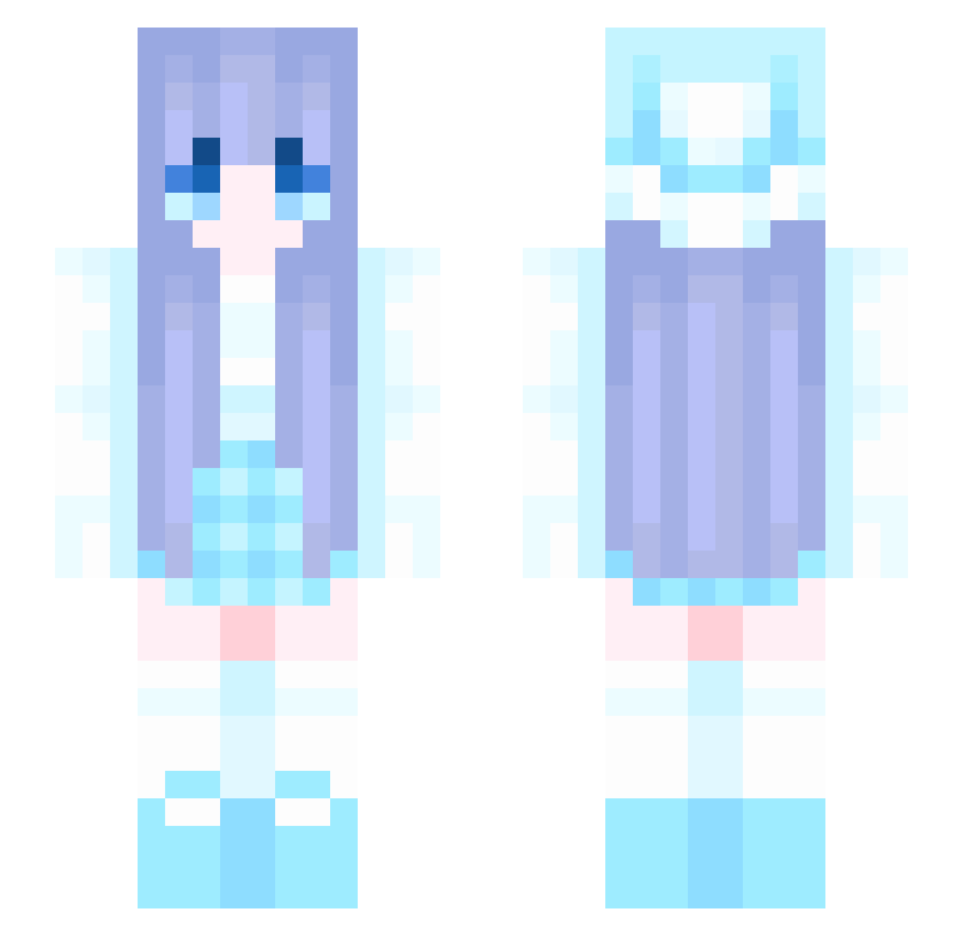 Bullmooseparty Minecraft skin, front and back view