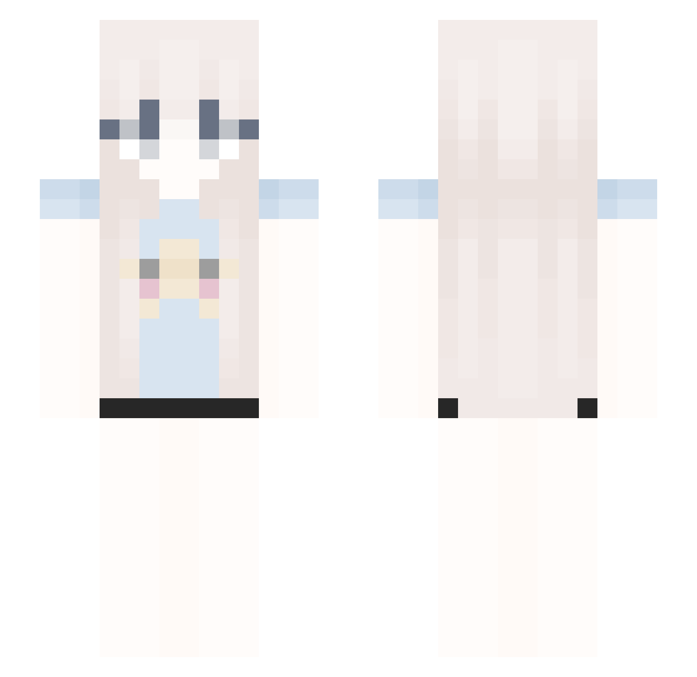 Daffy Minecraft skin, front and back view