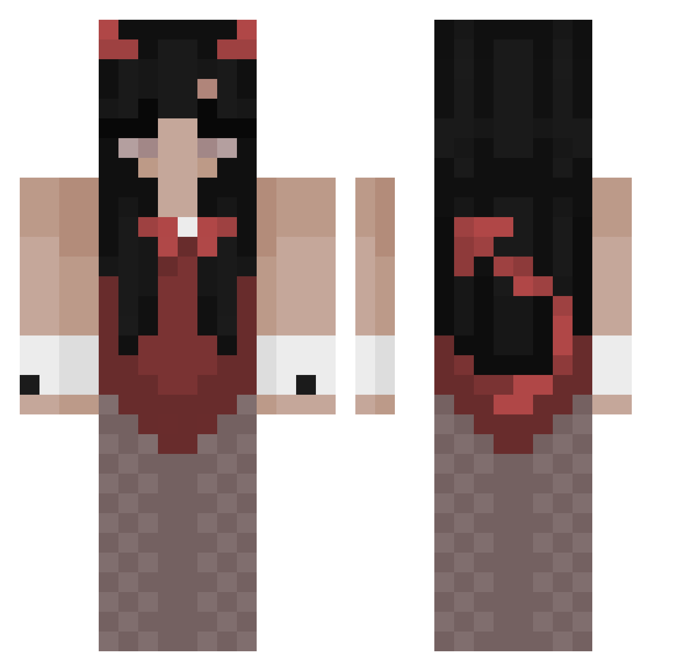 Rublox1 Minecraft skin, front and back view