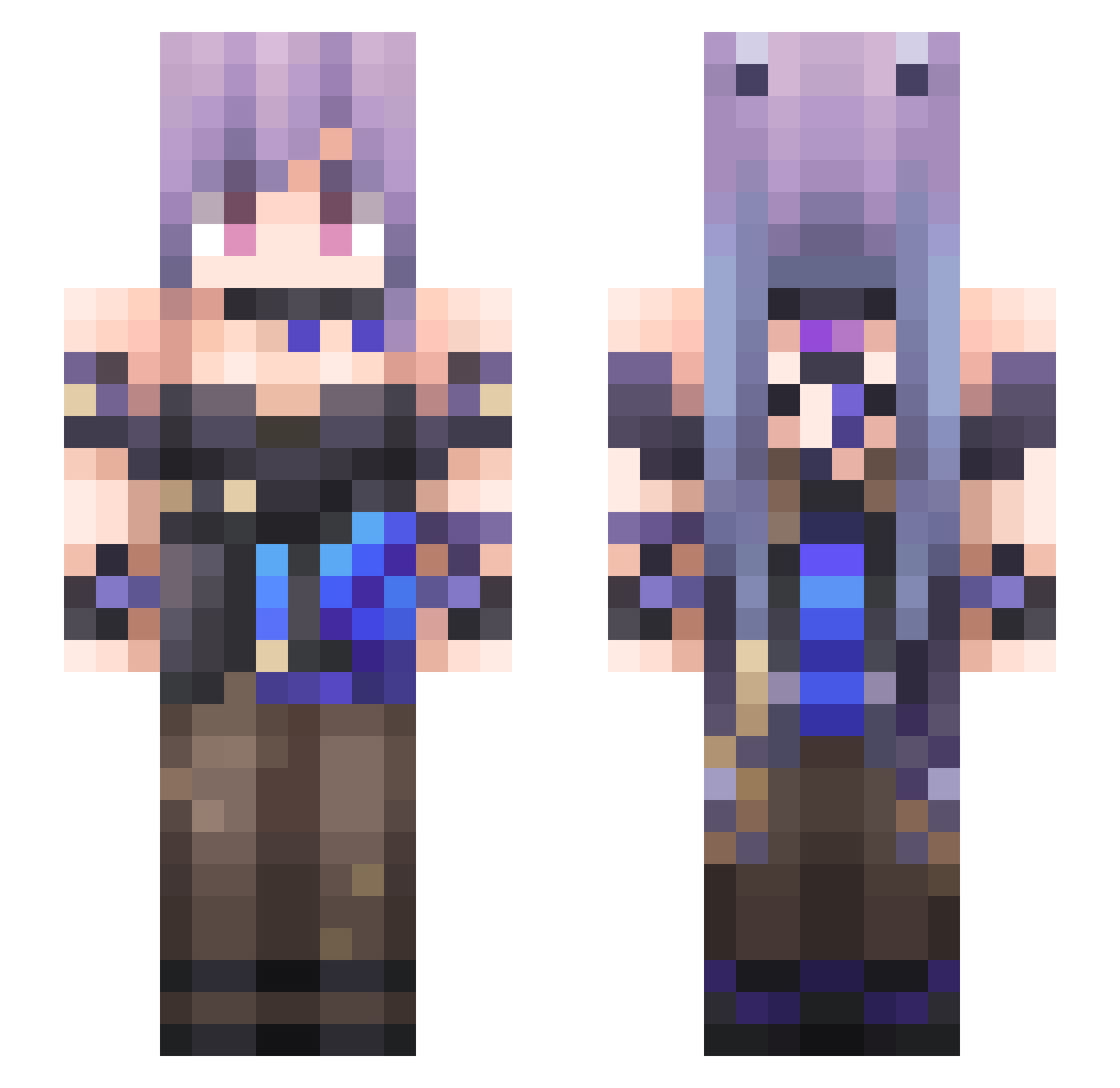 Bardatos Minecraft skin, front and back view