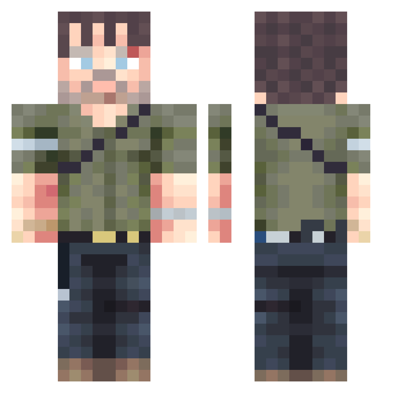 SirBigChip_ Minecraft skin, front and back view