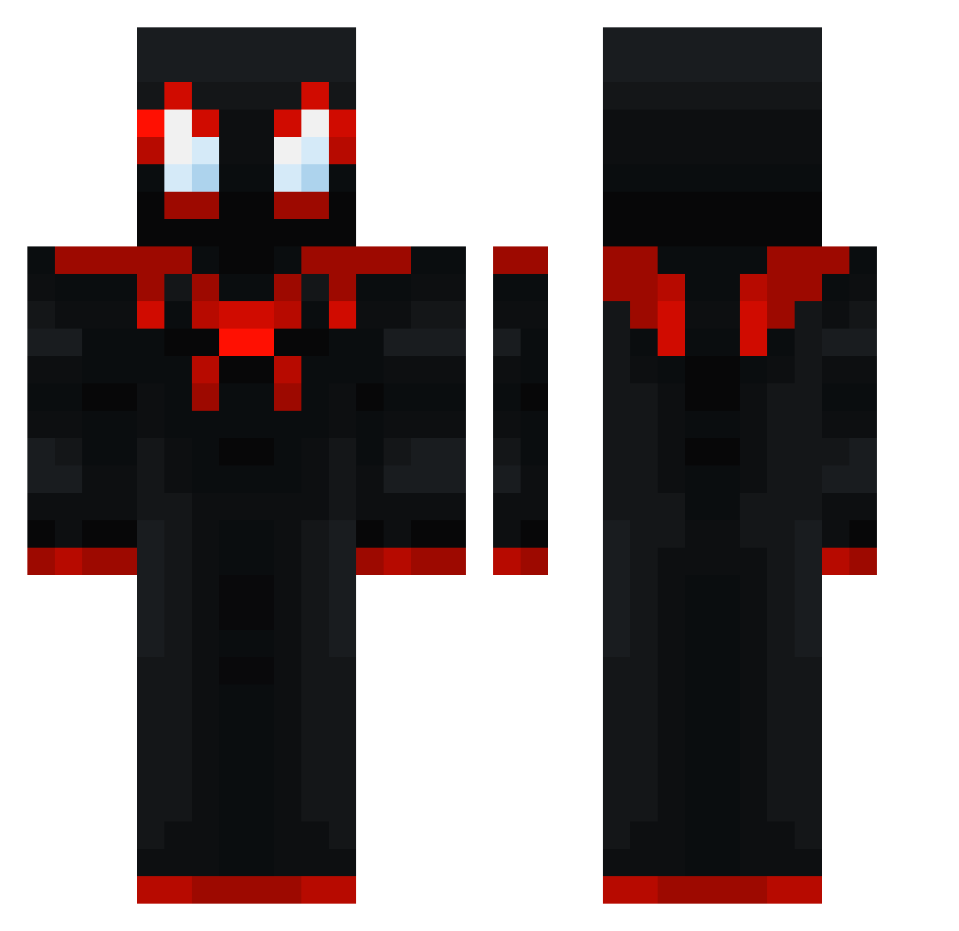 plasma_4ever Minecraft skin, front and back view