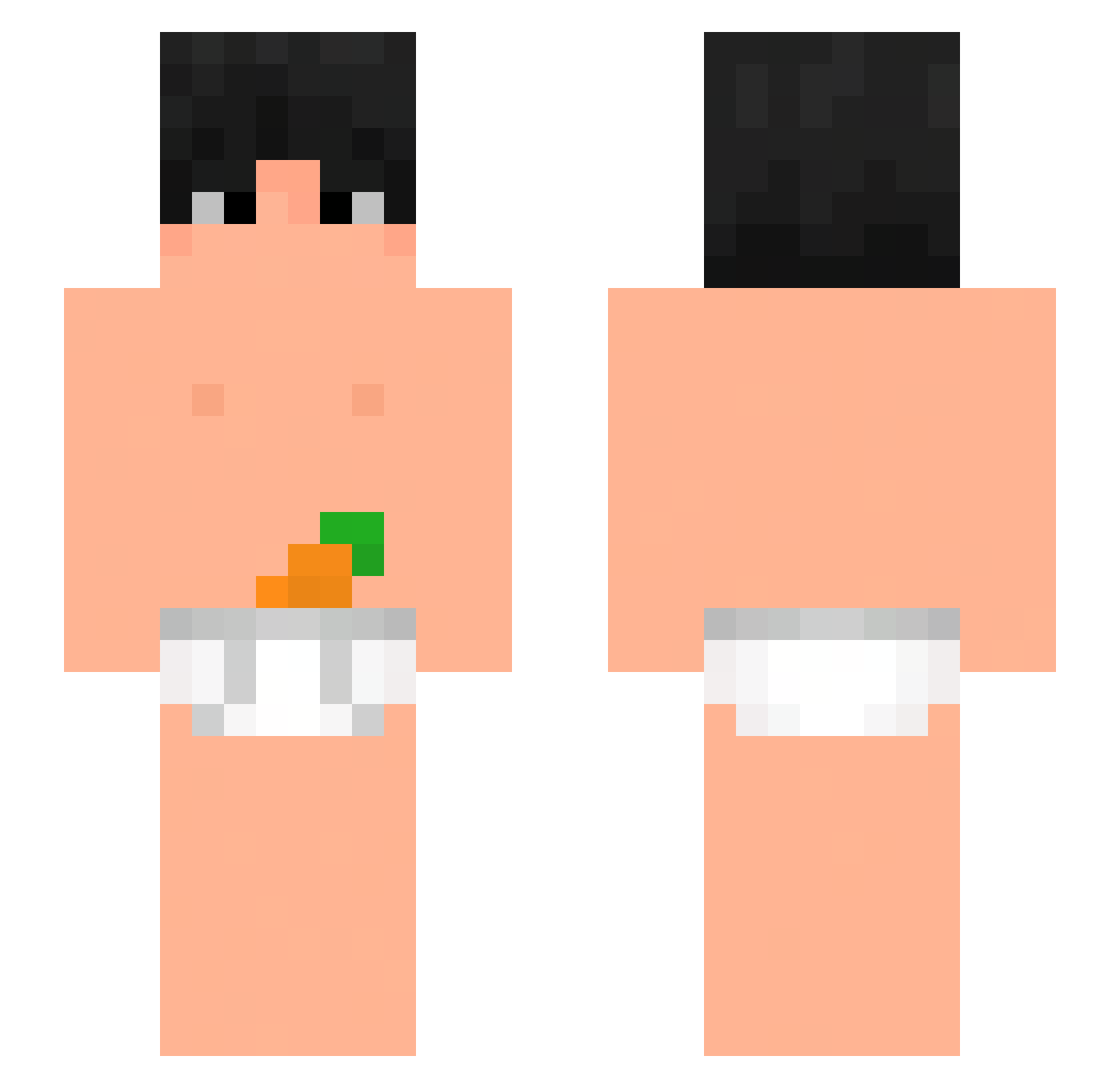 Guyu_L Minecraft skin, front and back view