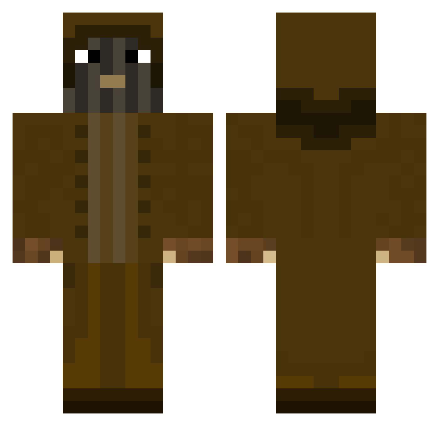 NorthenerBoi Minecraft skin, front and back view