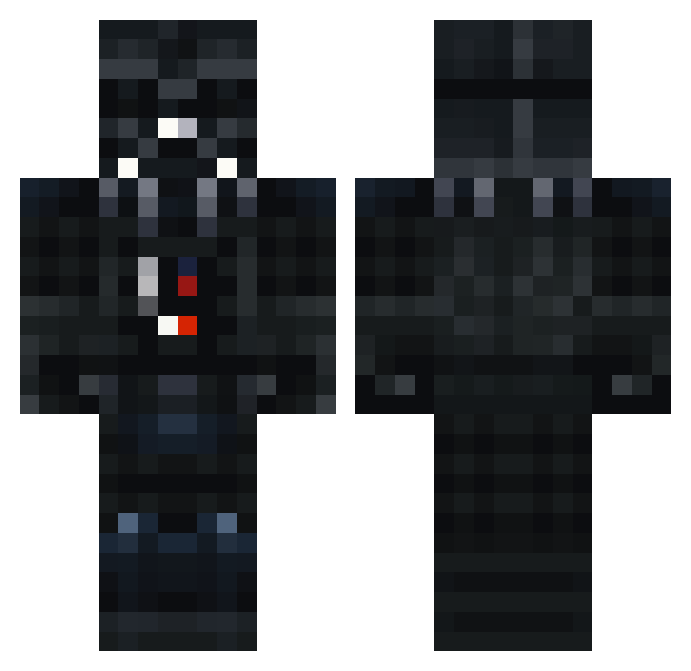 Lurrch Minecraft skin, front and back view