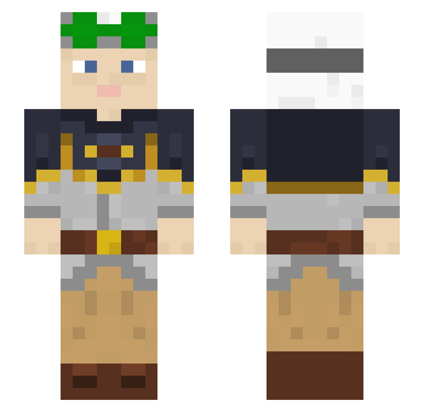 Strats_YT Minecraft skin, front and back view