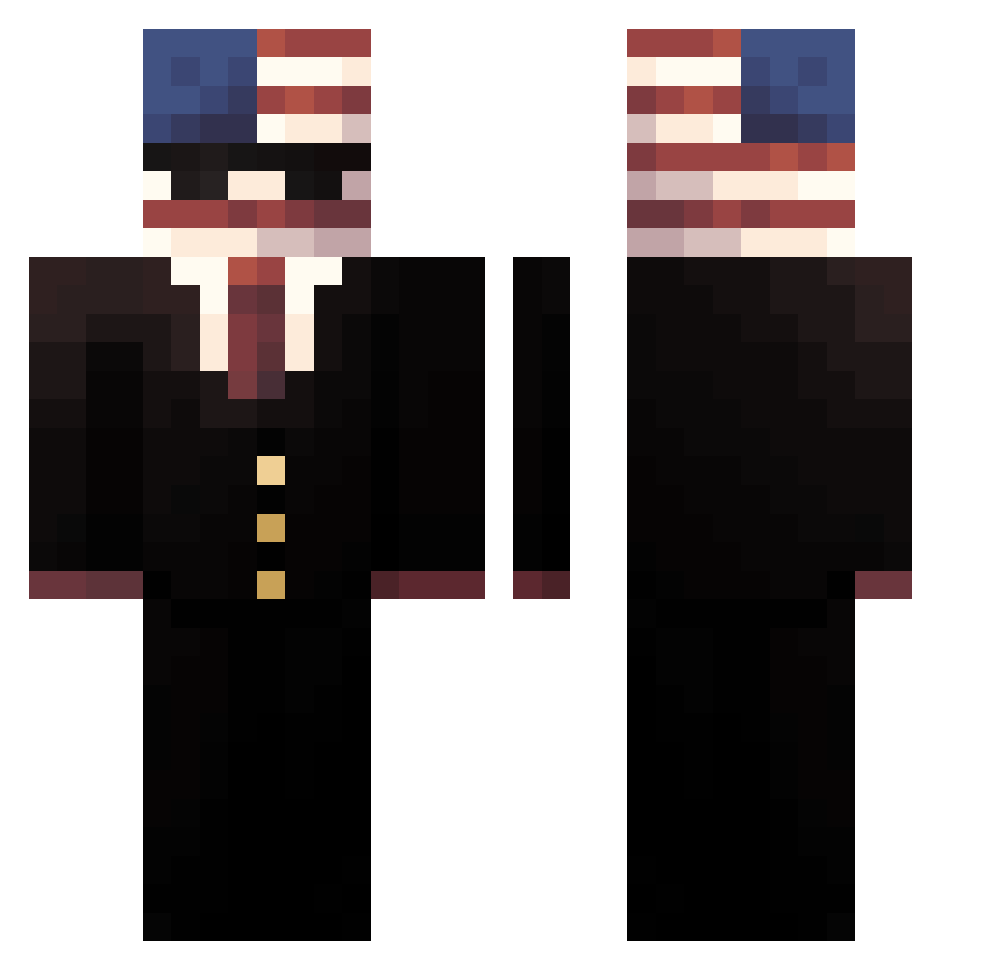 PhillyBoi67 Minecraft skin, front and back view