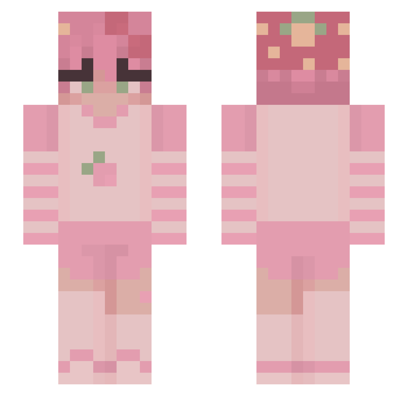 TheSnowbert Minecraft skin, front and back view
