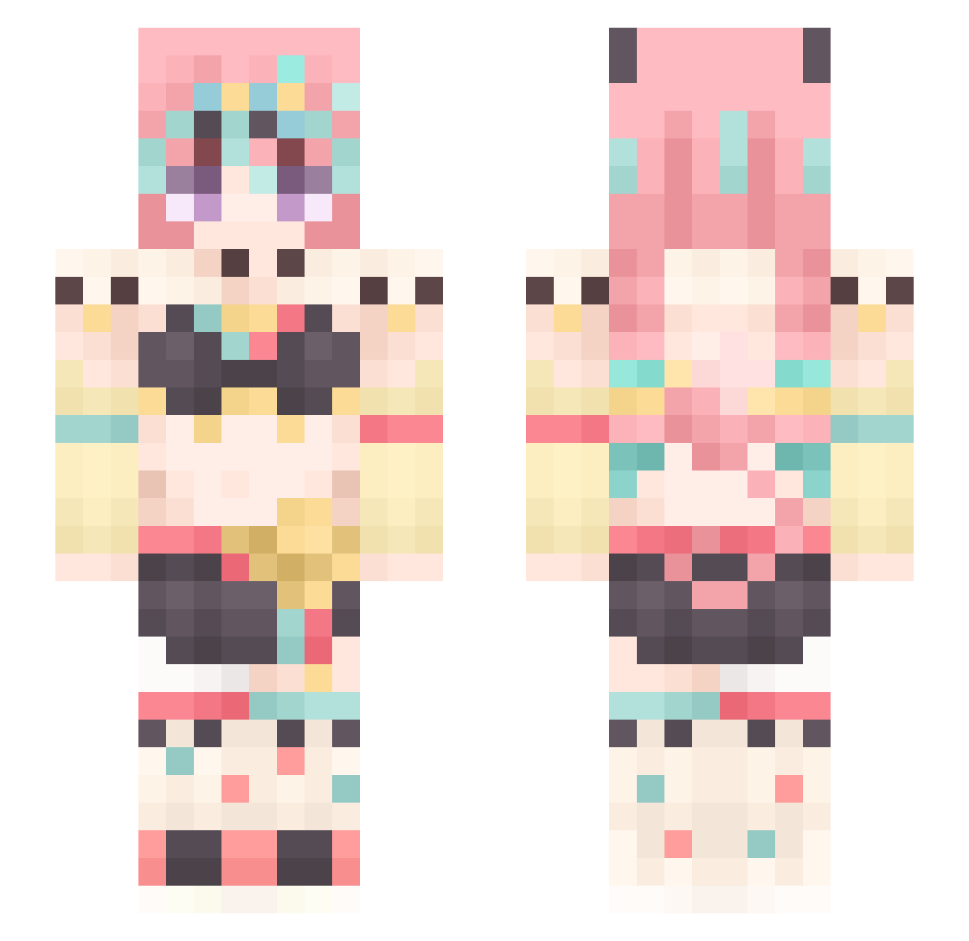 therealkainu Minecraft skin, front and back view