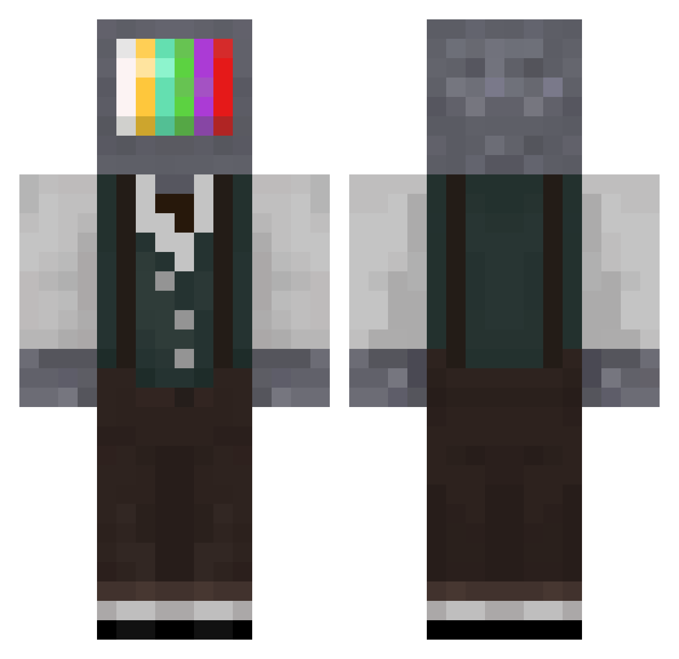 beebisnoop Minecraft skin, front and back view