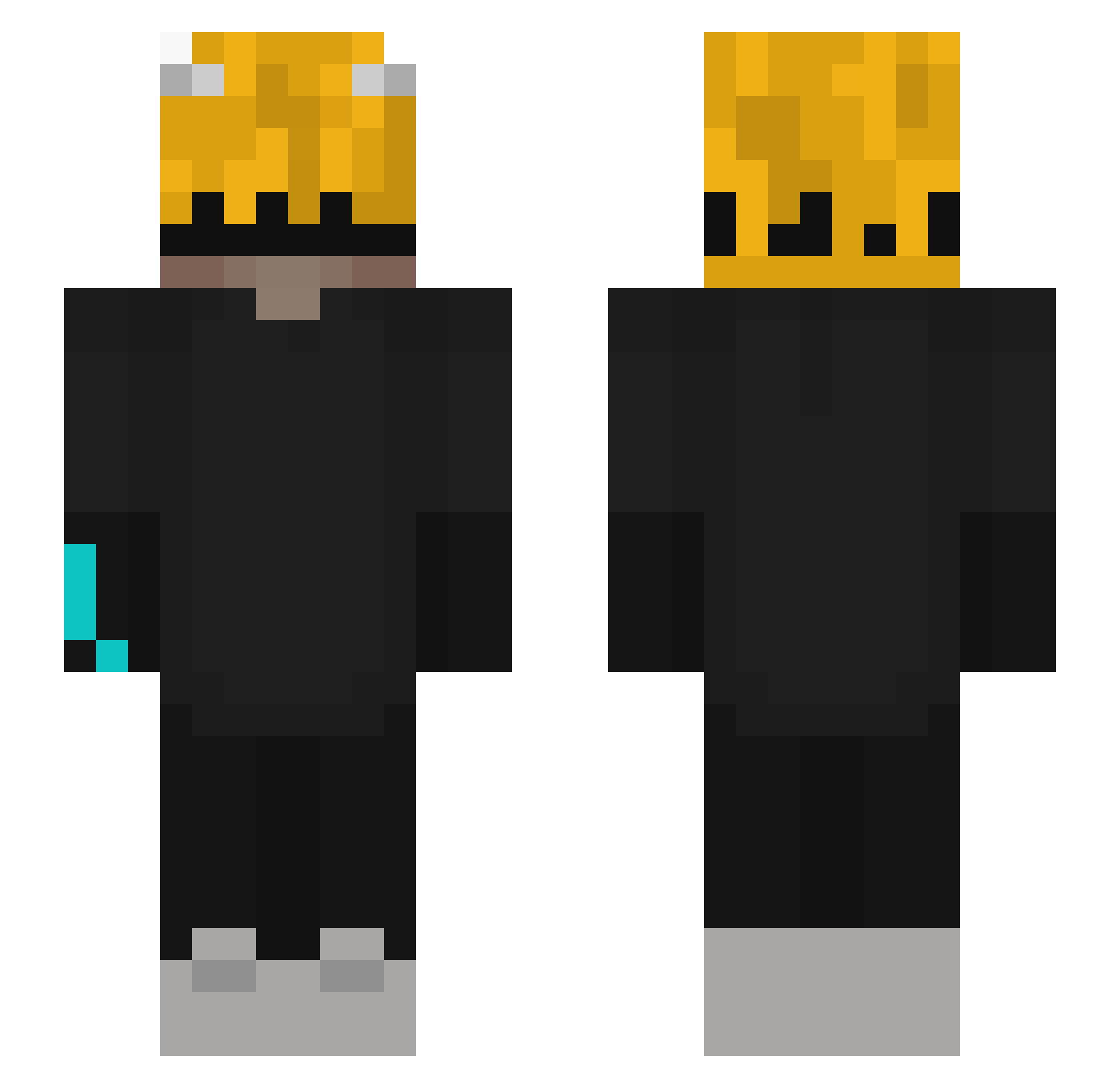 Luli455yt Minecraft skin, front and back view