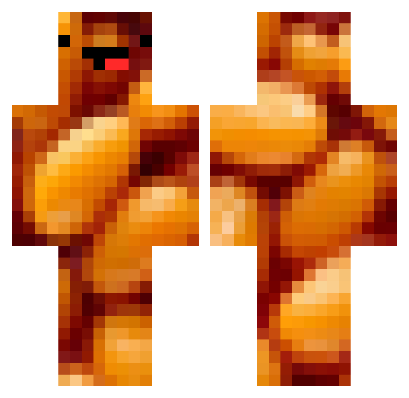 barbarabarbara Minecraft skin, front and back view
