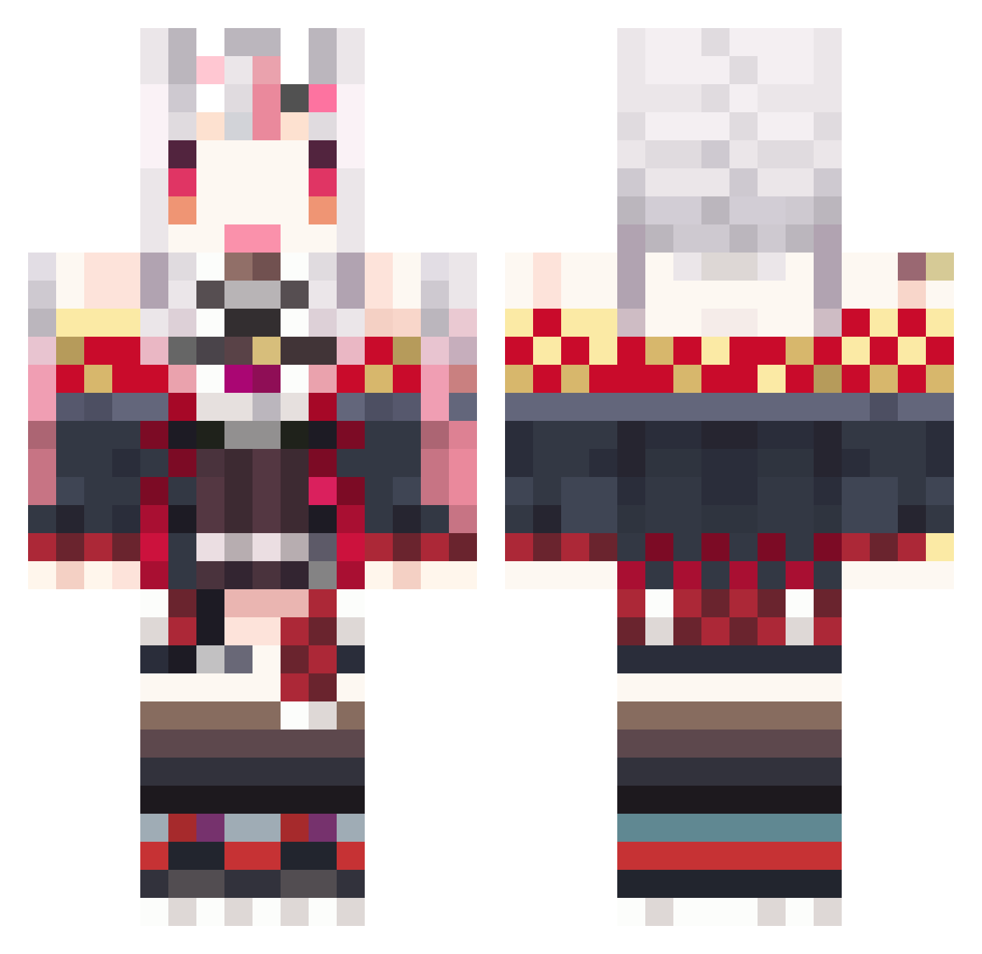 Kanitkorn01 Minecraft skin, front and back view