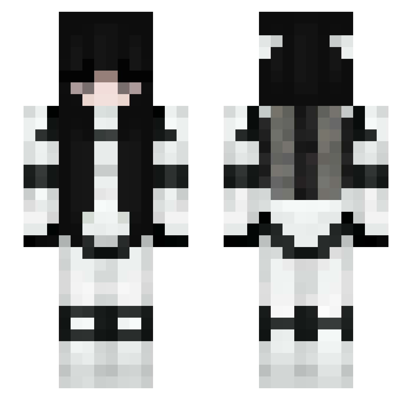 Dahlia Minecraft skin, front and back view
