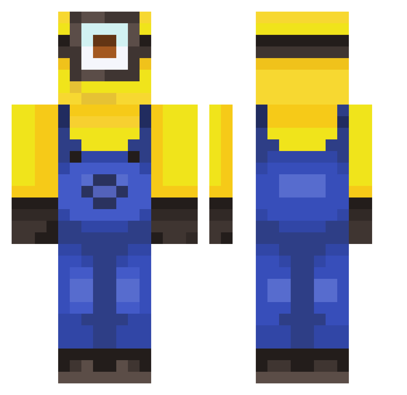 SachaG2004 Minecraft skin, front and back view